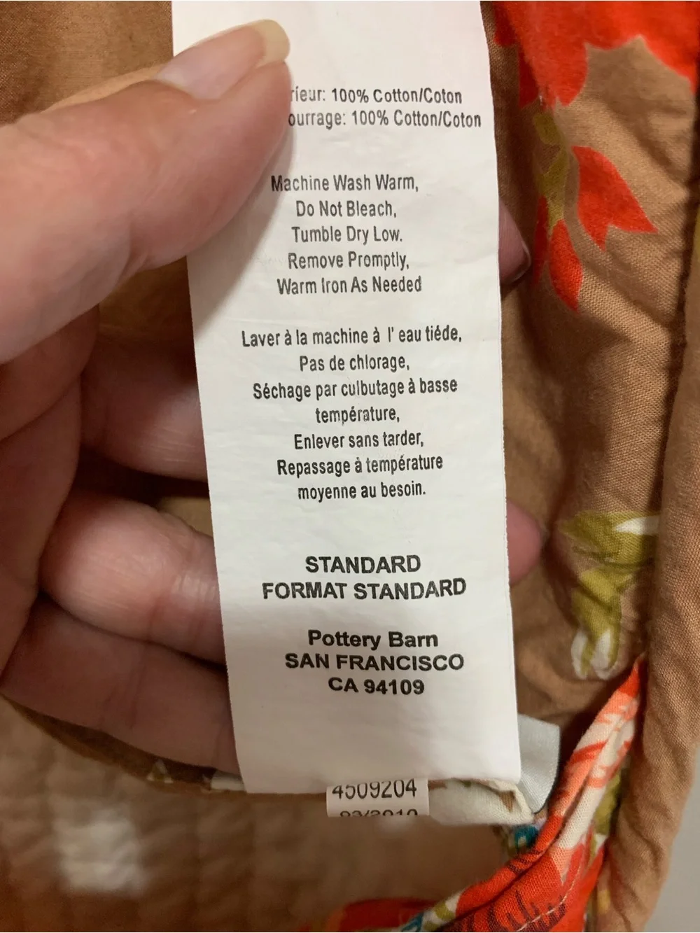 Pottery Barn Patchwork Quilted Shams- Red, Blue, Brown, Cream